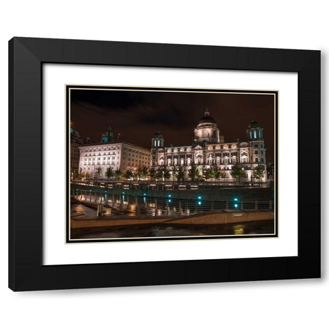 AF20120930 Liverpool 250 Black Modern Wood Framed Art Print with Double Matting by Frank, Assaf