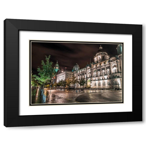 AF20120930 Liverpool 254 Black Modern Wood Framed Art Print with Double Matting by Frank, Assaf