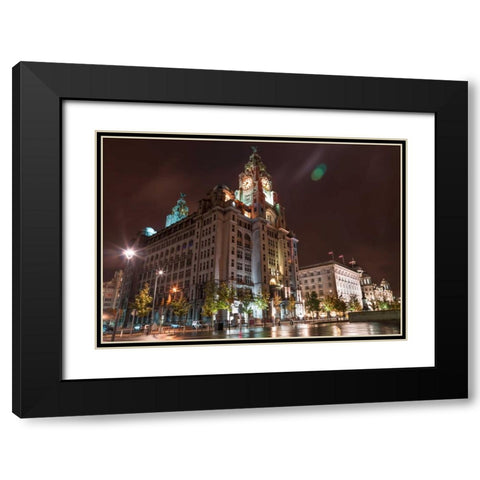 AF20120930 Liverpool 259 Black Modern Wood Framed Art Print with Double Matting by Frank, Assaf