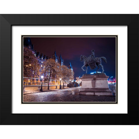 AF20120930 Liverpool 288C03 Black Modern Wood Framed Art Print with Double Matting by Frank, Assaf