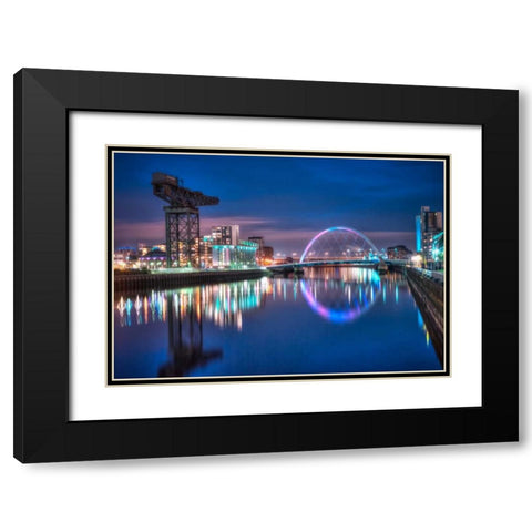 AF20121004 Glasgow 230X Black Modern Wood Framed Art Print with Double Matting by Frank, Assaf