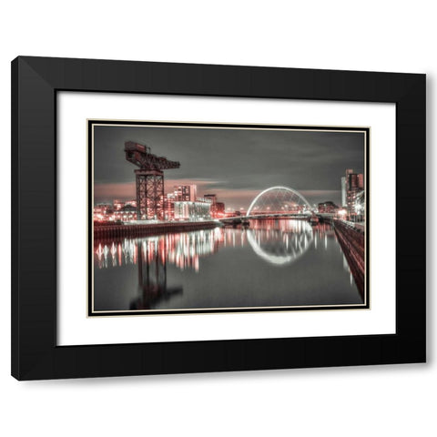 AF20121004 Glasgow 230XC02 Black Modern Wood Framed Art Print with Double Matting by Frank, Assaf
