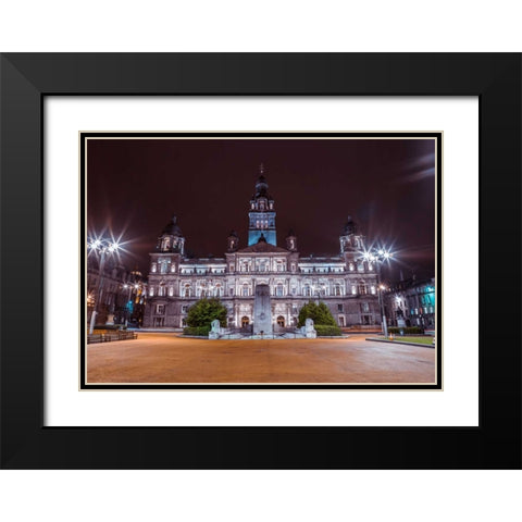 AF20121004 Glasgow 264C05 Black Modern Wood Framed Art Print with Double Matting by Frank, Assaf