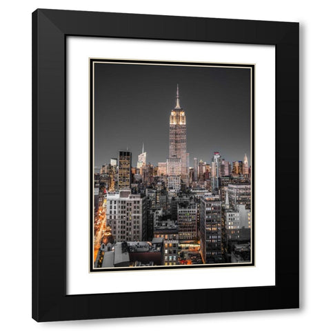 AF20131118 New York 1171C09 Black Modern Wood Framed Art Print with Double Matting by Frank, Assaf