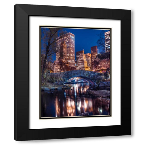 AF20131119 New York 1725C05 Black Modern Wood Framed Art Print with Double Matting by Frank, Assaf