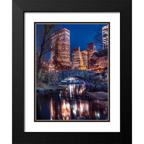 AF20131119 New York 1725C05 Black Modern Wood Framed Art Print with Double Matting by Frank, Assaf