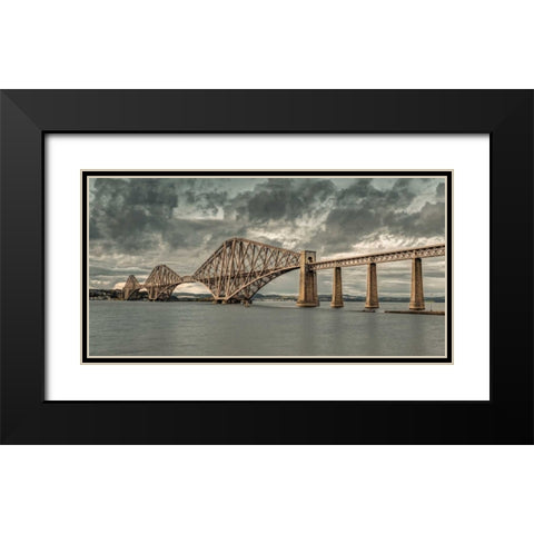 AF20121003 Forth Bridge 073XC07 Black Modern Wood Framed Art Print with Double Matting by Frank, Assaf