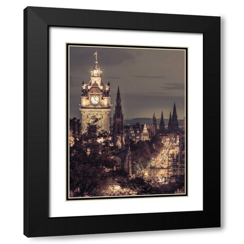 AF20130612 Edinburgh 388C06 Black Modern Wood Framed Art Print with Double Matting by Frank, Assaf