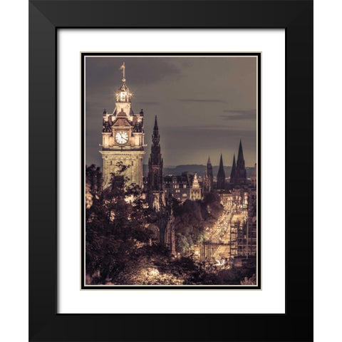 AF20130612 Edinburgh 388C06 Black Modern Wood Framed Art Print with Double Matting by Frank, Assaf
