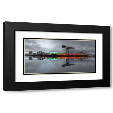 AF20150304 Glasgow 808P2C02 Black Modern Wood Framed Art Print with Double Matting by Frank, Assaf