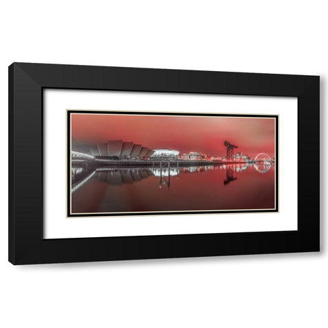 AF20150304 Glasgow 883P2C01 Black Modern Wood Framed Art Print with Double Matting by Frank, Assaf
