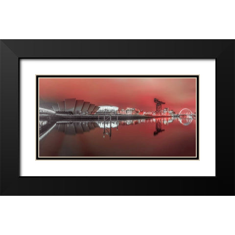 AF20150304 Glasgow 883P2C01 Black Modern Wood Framed Art Print with Double Matting by Frank, Assaf