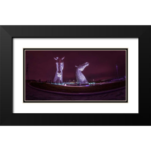 AF20150306 The Kelpies 1347PC02 Black Modern Wood Framed Art Print with Double Matting by Frank, Assaf