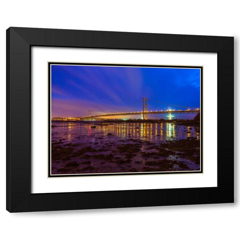 AF20150307 Forth Bridge 1577 Black Modern Wood Framed Art Print with Double Matting by Frank, Assaf