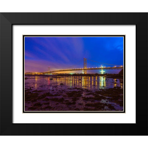 AF20150307 Forth Bridge 1577 Black Modern Wood Framed Art Print with Double Matting by Frank, Assaf