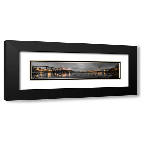AF20150307 Forth Bridge 1562PC12 Black Modern Wood Framed Art Print with Double Matting by Frank, Assaf