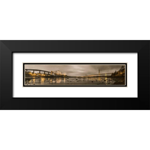 AF20150307 Forth Bridge 1562PC13 Black Modern Wood Framed Art Print with Double Matting by Frank, Assaf