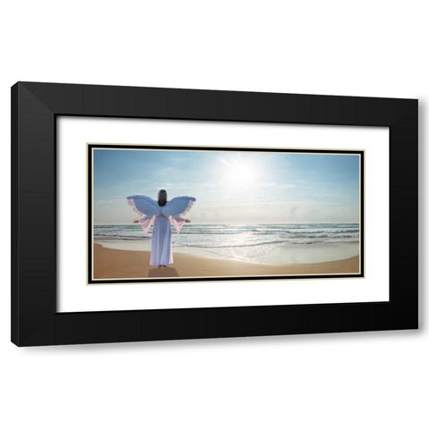 AF20150529 Beach 523-PanoC01P Black Modern Wood Framed Art Print with Double Matting by Frank, Assaf