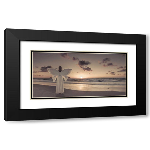 AF20150830 Beach 007-PanoP2C06 Black Modern Wood Framed Art Print with Double Matting by Frank, Assaf