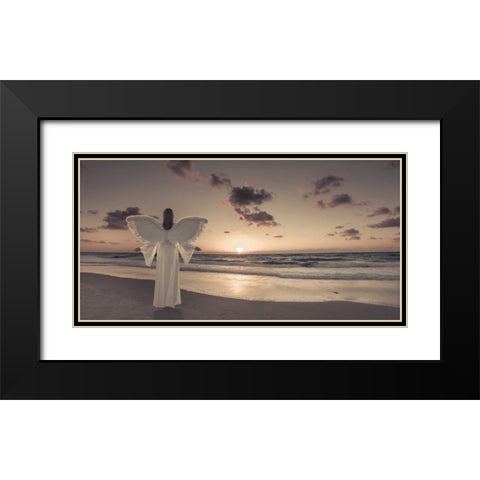 AF20150830 Beach 007-PanoP2C06 Black Modern Wood Framed Art Print with Double Matting by Frank, Assaf