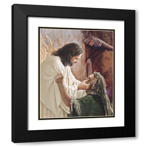 Eyes Of Faith Black Modern Wood Framed Art Print with Double Matting by Missman, Mark