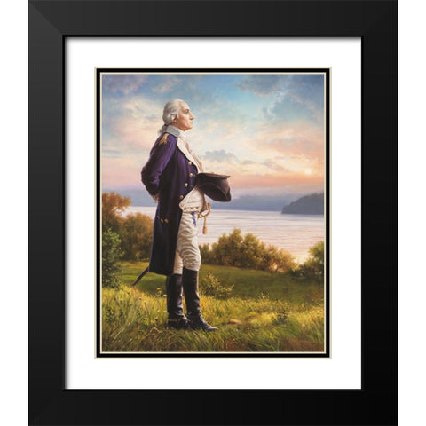 For Love Of Country Black Modern Wood Framed Art Print with Double Matting by Missman, Mark