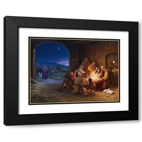 Light of the World Black Modern Wood Framed Art Print with Double Matting by Missman, Mark
