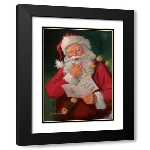 Dear Santa Black Modern Wood Framed Art Print with Double Matting by Comish, Susan