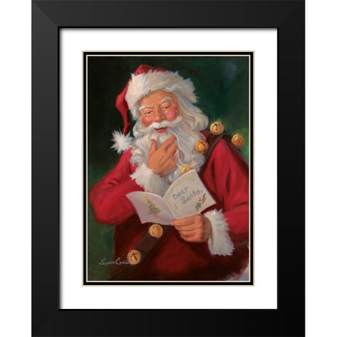 Dear Santa Black Modern Wood Framed Art Print with Double Matting by Comish, Susan