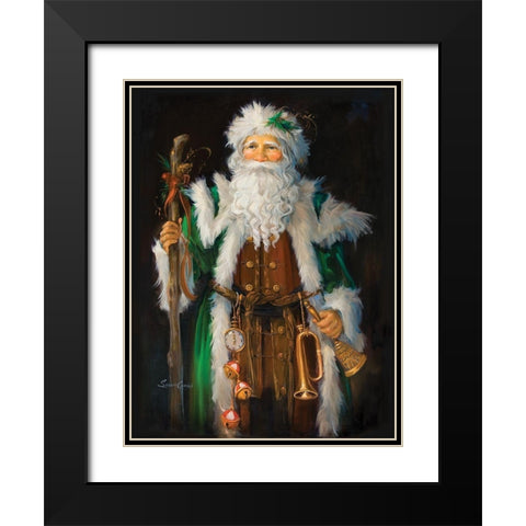 Mountainland Santa Black Modern Wood Framed Art Print with Double Matting by Comish, Susan