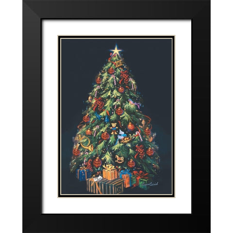 O Christmas tree Black Modern Wood Framed Art Print with Double Matting by Comish, Susan