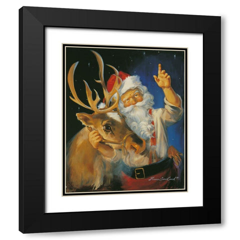 Flight Plan Black Modern Wood Framed Art Print with Double Matting by Comish, Susan