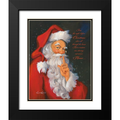 Twas the Night Before Black Modern Wood Framed Art Print with Double Matting by Comish, Susan