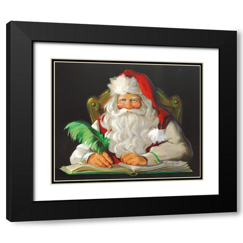 Naughty or Nice Black Modern Wood Framed Art Print with Double Matting by Comish, Susan