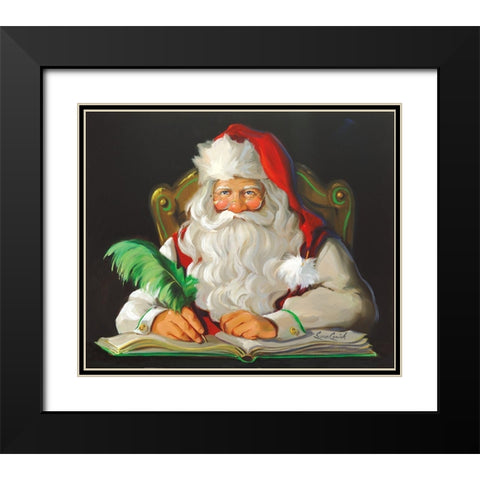 Naughty or Nice Black Modern Wood Framed Art Print with Double Matting by Comish, Susan
