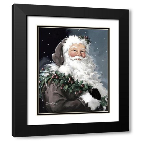 BerryChristmas Colorized Black Modern Wood Framed Art Print with Double Matting by Comish, Susan