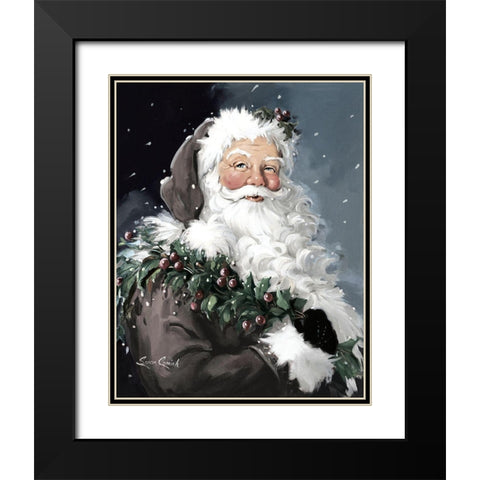 BerryChristmas Colorized Black Modern Wood Framed Art Print with Double Matting by Comish, Susan