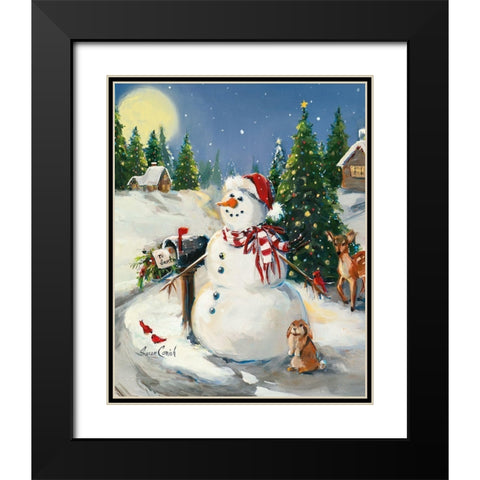 To Santa Black Modern Wood Framed Art Print with Double Matting by Comish, Susan