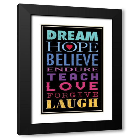 Dream Black Modern Wood Framed Art Print with Double Matting by Marrott, Stephanie