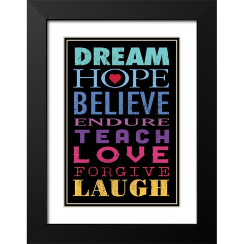 Dream Black Modern Wood Framed Art Print with Double Matting by Marrott, Stephanie