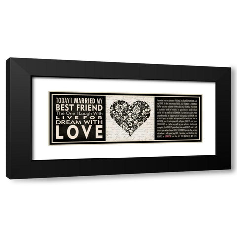 Today Black Modern Wood Framed Art Print with Double Matting by Marrott, Stephanie