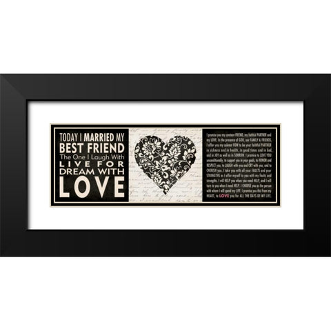 Today Black Modern Wood Framed Art Print with Double Matting by Marrott, Stephanie