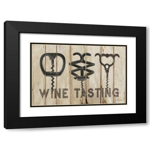 Wine Tasting Black Modern Wood Framed Art Print with Double Matting by Marrott, Stephanie