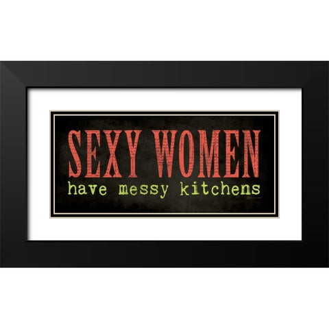 Sexy Women Black Modern Wood Framed Art Print with Double Matting by Marrott, Stephanie