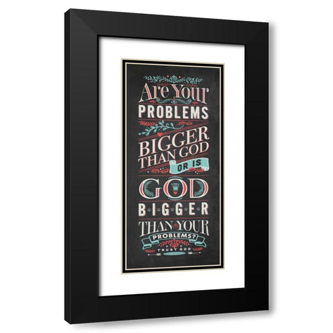 Your Problems Black Modern Wood Framed Art Print with Double Matting by Marrott, Stephanie