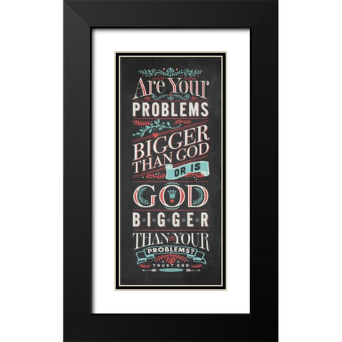 Your Problems Black Modern Wood Framed Art Print with Double Matting by Marrott, Stephanie