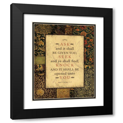 Knock Black Modern Wood Framed Art Print with Double Matting by Marrott, Stephanie