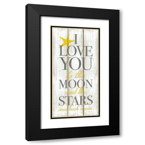 The Moon Black Modern Wood Framed Art Print with Double Matting by Marrott, Stephanie