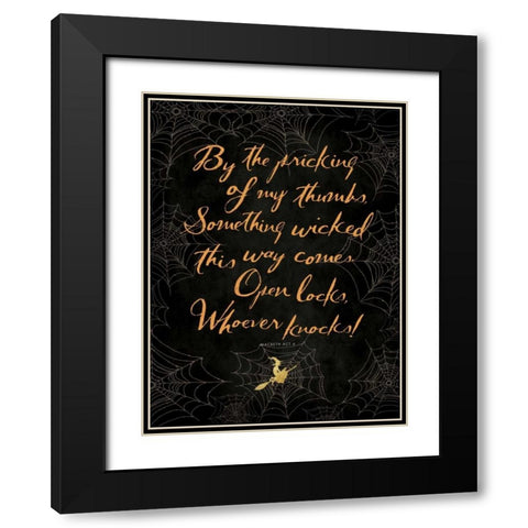 Something Wicked Black Modern Wood Framed Art Print with Double Matting by Marrott, Stephanie