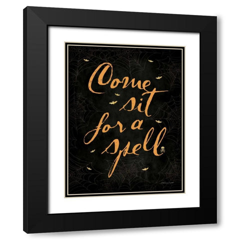 For A Spell Black Modern Wood Framed Art Print with Double Matting by Marrott, Stephanie